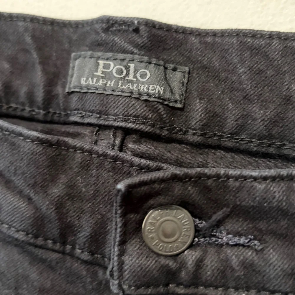 Polo Ralph Lauren Varick Slim Straight Pants Mens 36x32 Black Stretch Preppy